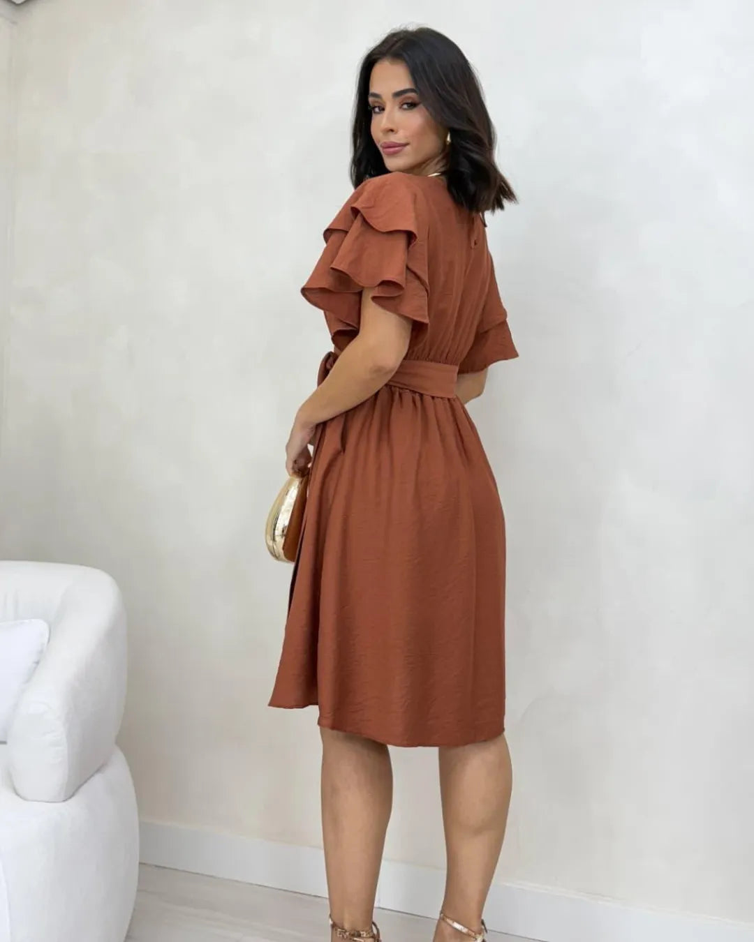 vestido babado
