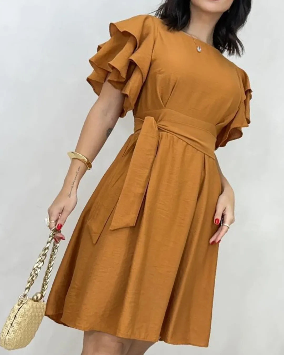 vestido babado