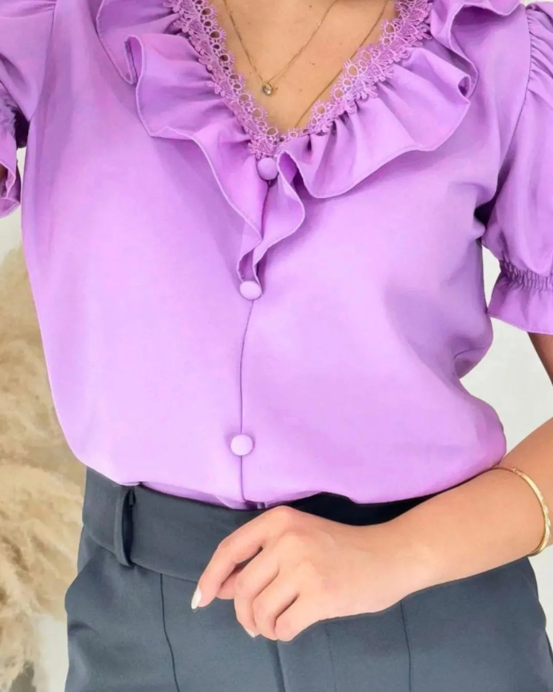 blusa manga bufante