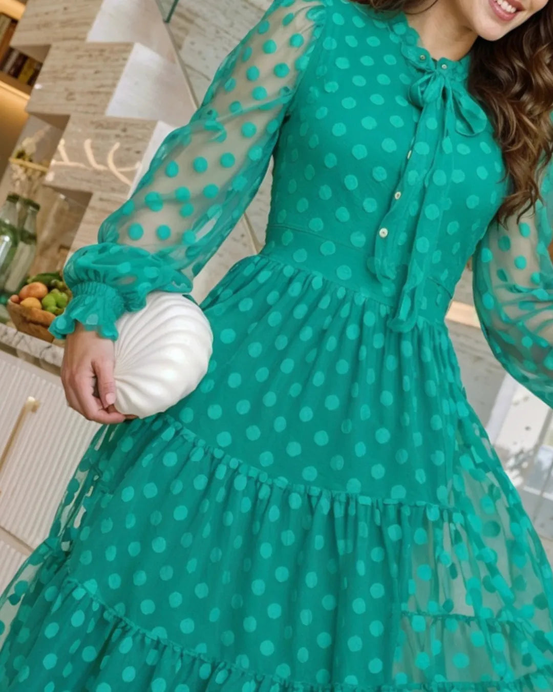 vestido poas