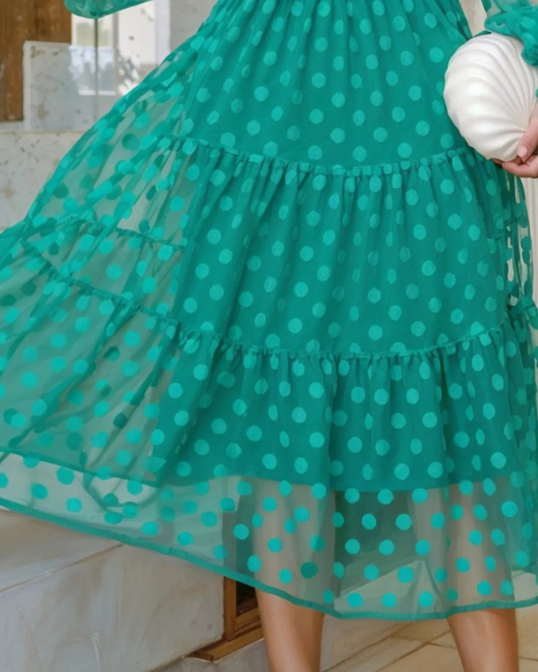 vestido poas