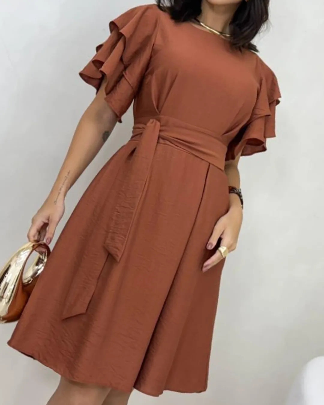 vestido babado