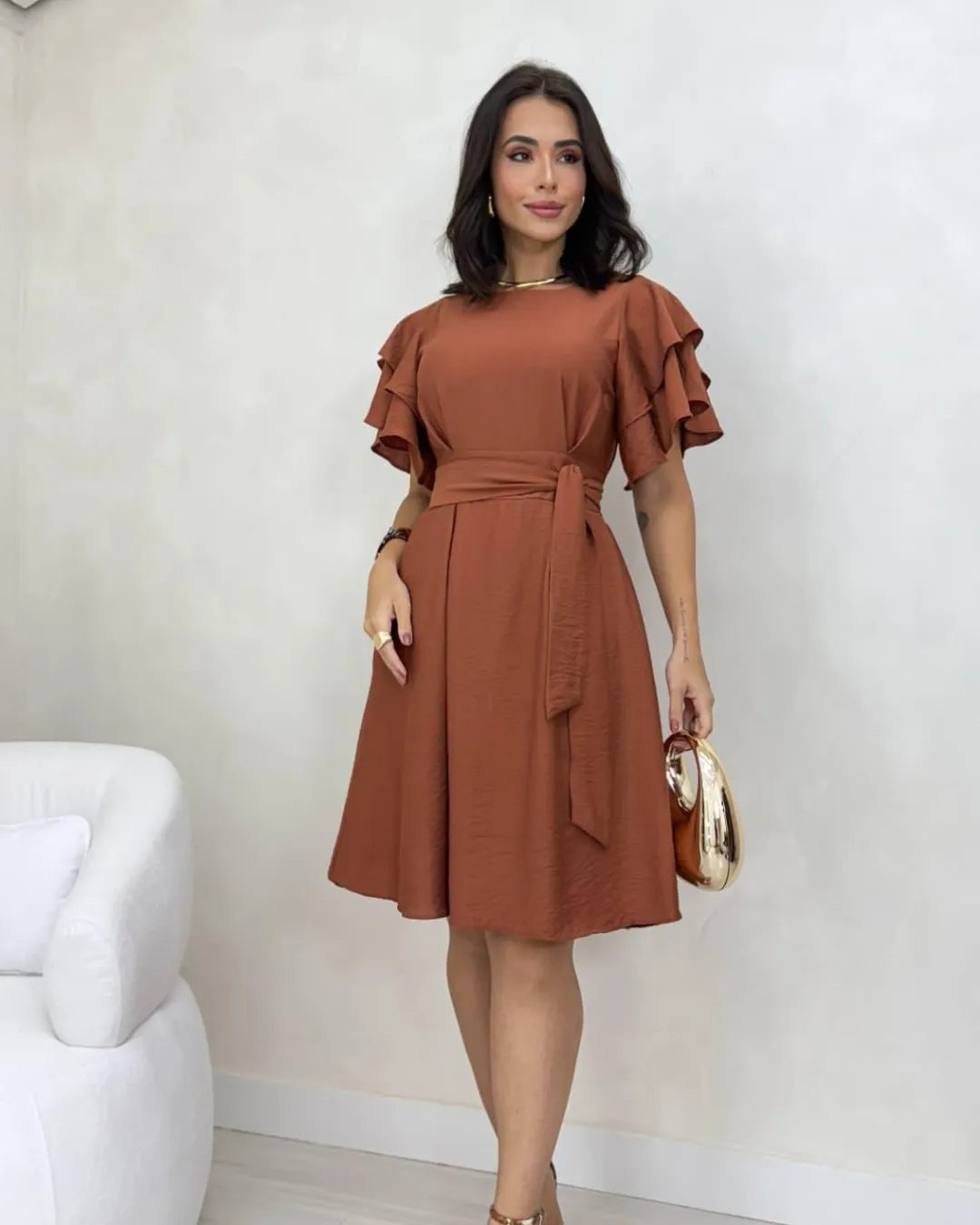 vestido babado
